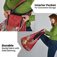 Personalised Tonga Independence Day Grocery Bag Happy 54th Independence Anniversary Ngatu Pattern