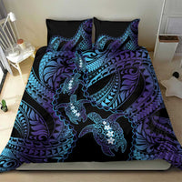 Polynesia Sea Turtle Day Bedding Set Tribal Honu Plumeria Polynesian Pattern