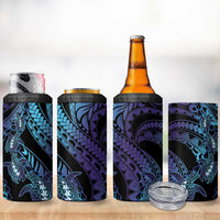 Polynesia Sea Turtle Day 4 in 1 Can Cooler Tumbler Tribal Honu Plumeria Polynesian Pattern