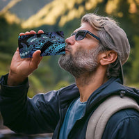 Polynesia Sea Turtle Day 4 in 1 Can Cooler Tumbler Tribal Honu Plumeria Polynesian Pattern