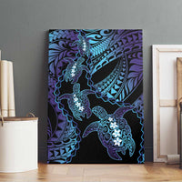 Polynesia Sea Turtle Day Canvas Wall Art Tribal Honu Plumeria Polynesian Pattern