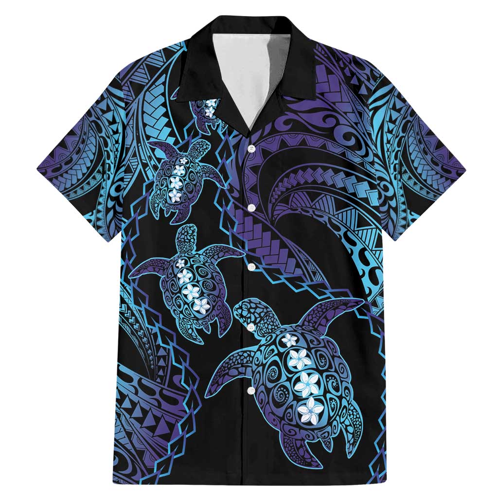 Polynesia Sea Turtle Day Family Matching Mermaid Dress and Hawaiian Shirt Tribal Honu Plumeria Polynesian Pattern