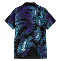 Polynesia Sea Turtle Day Family Matching Tank Maxi Dress and Hawaiian Shirt Tribal Honu Plumeria Polynesian Pattern