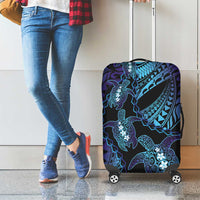 Polynesia Sea Turtle Day Luggage Cover Tribal Honu Plumeria Polynesian Pattern