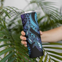 Polynesia Sea Turtle Day Skinny Tumbler Tribal Honu Plumeria Polynesian Pattern