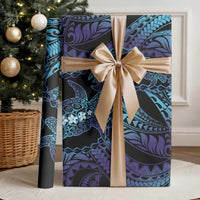 Polynesia Sea Turtle Day Wrapping Paper Tribal Honu Plumeria Polynesian Pattern - Polynesian Pride