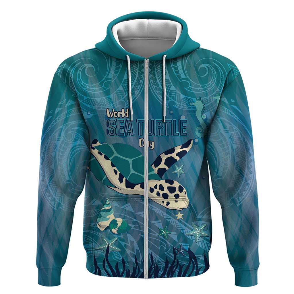 World Sea Turtle Day Polynesia Hoodie Go With The Flow