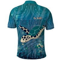 World Sea Turtle Day Polynesia Polo Shirt Go With The Flow