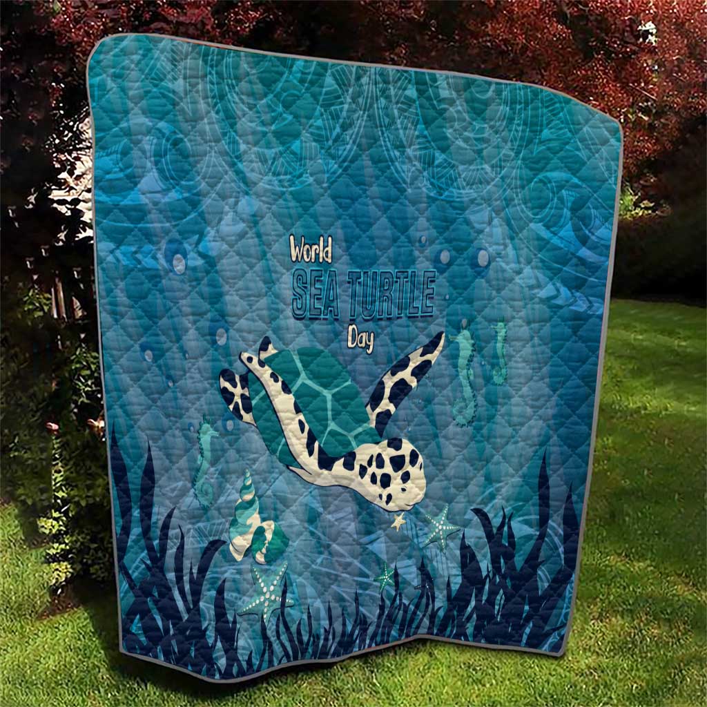 World Sea Turtle Day Polynesia Quilt Go With The Flow