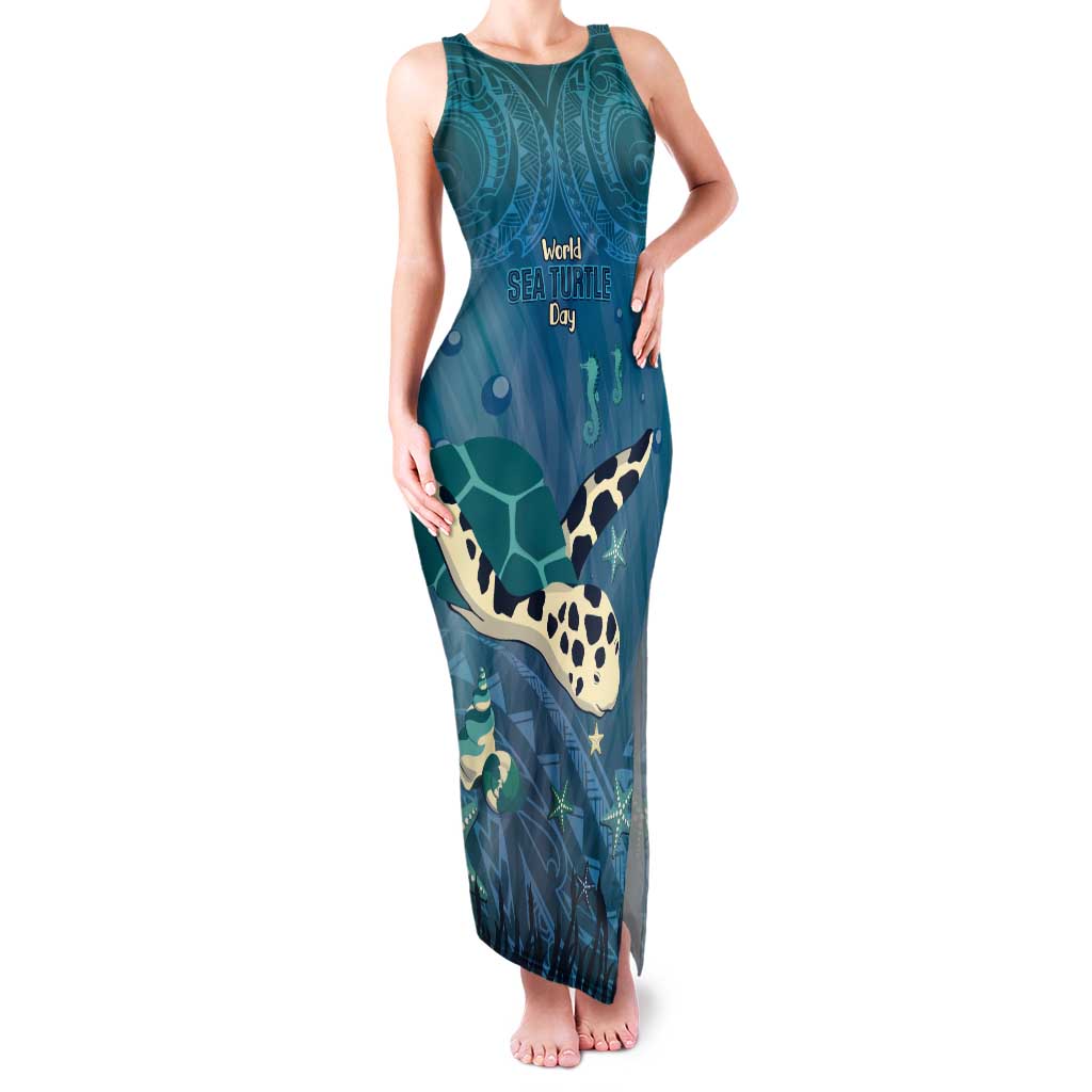 World Sea Turtle Day Polynesia Tank Maxi Dress Go With The Flow