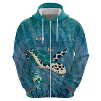 World Sea Turtle Day Polynesia Zip Hoodie Go With The Flow