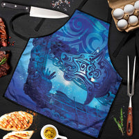 Kuri New Zealand Matariki Apron Aotearoa Dog Waka Maori New Year Galaxy Vibes LT14 Blue - Polynesian Pride