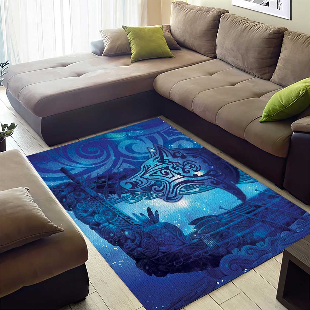 Kuri New Zealand Matariki Area Rug Aotearoa Dog Waka Maori New Year Galaxy Vibes