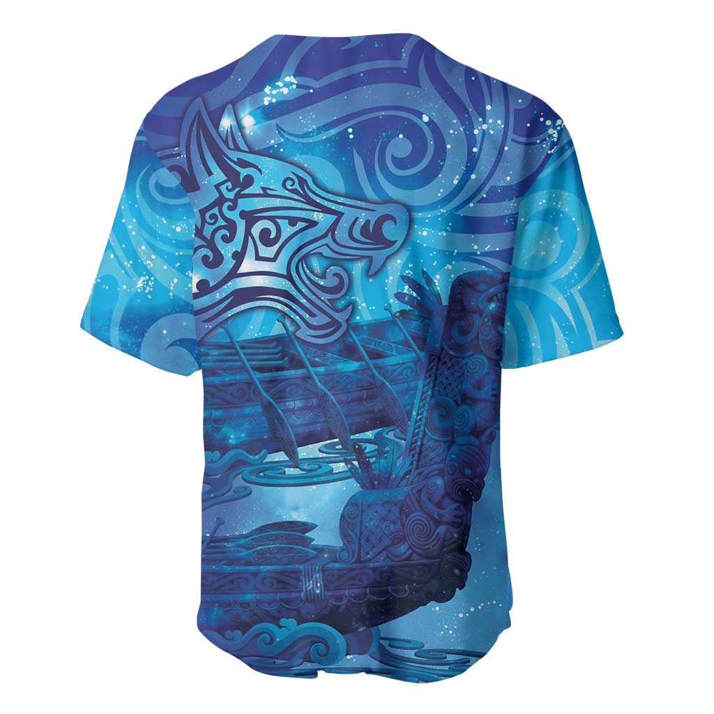 Kuri New Zealand Matariki Baseball Jersey Aotearoa Dog Waka Maori New Year Galaxy Vibes LT14 - Polynesian Pride