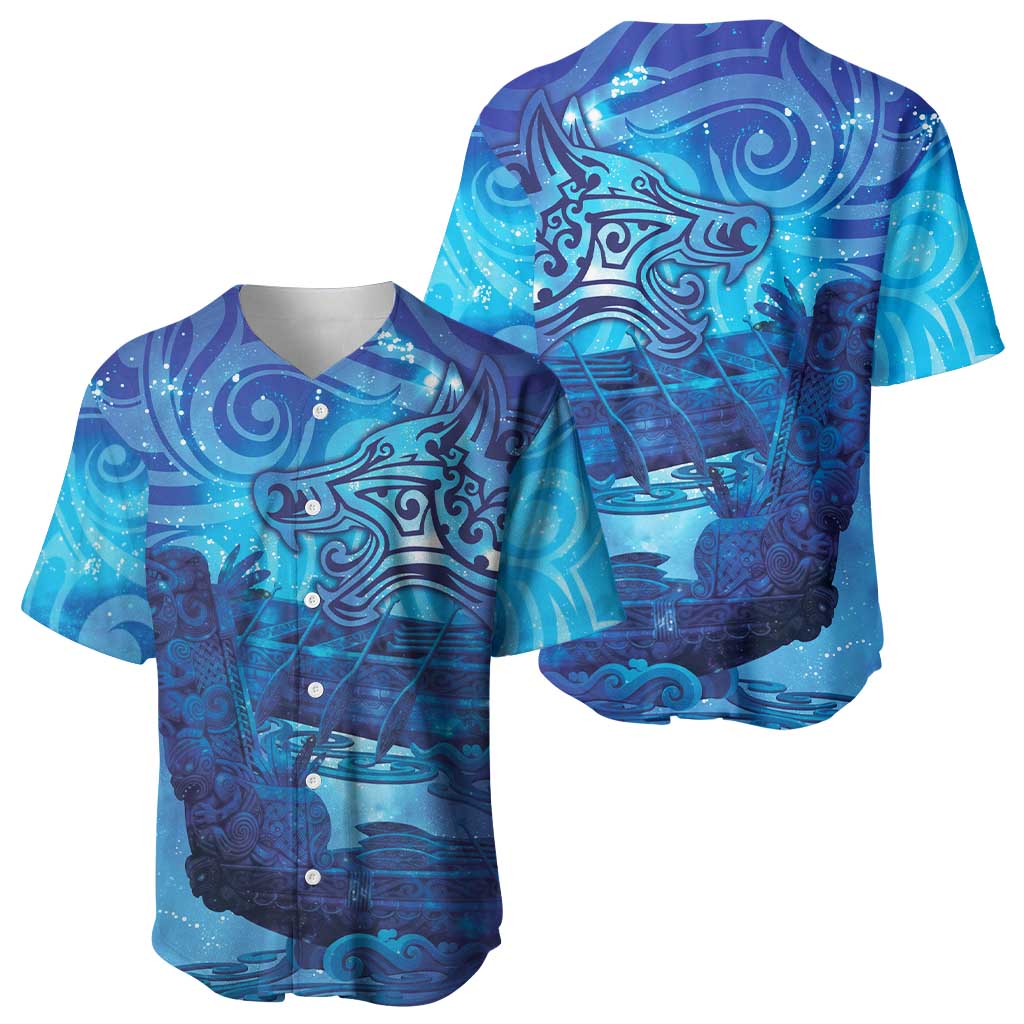 Kuri New Zealand Matariki Baseball Jersey Aotearoa Dog Waka Maori New Year Galaxy Vibes LT14 - Polynesian Pride