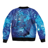 Kuri New Zealand Matariki Bomber Jacket Aotearoa Dog Waka Maori New Year Galaxy Vibes LT14 - Polynesian Pride