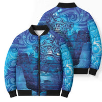 Kuri New Zealand Matariki Bomber Puffer Jacket Aotearoa Dog Waka Maori New Year Galaxy Vibes LT14 - Polynesian Pride