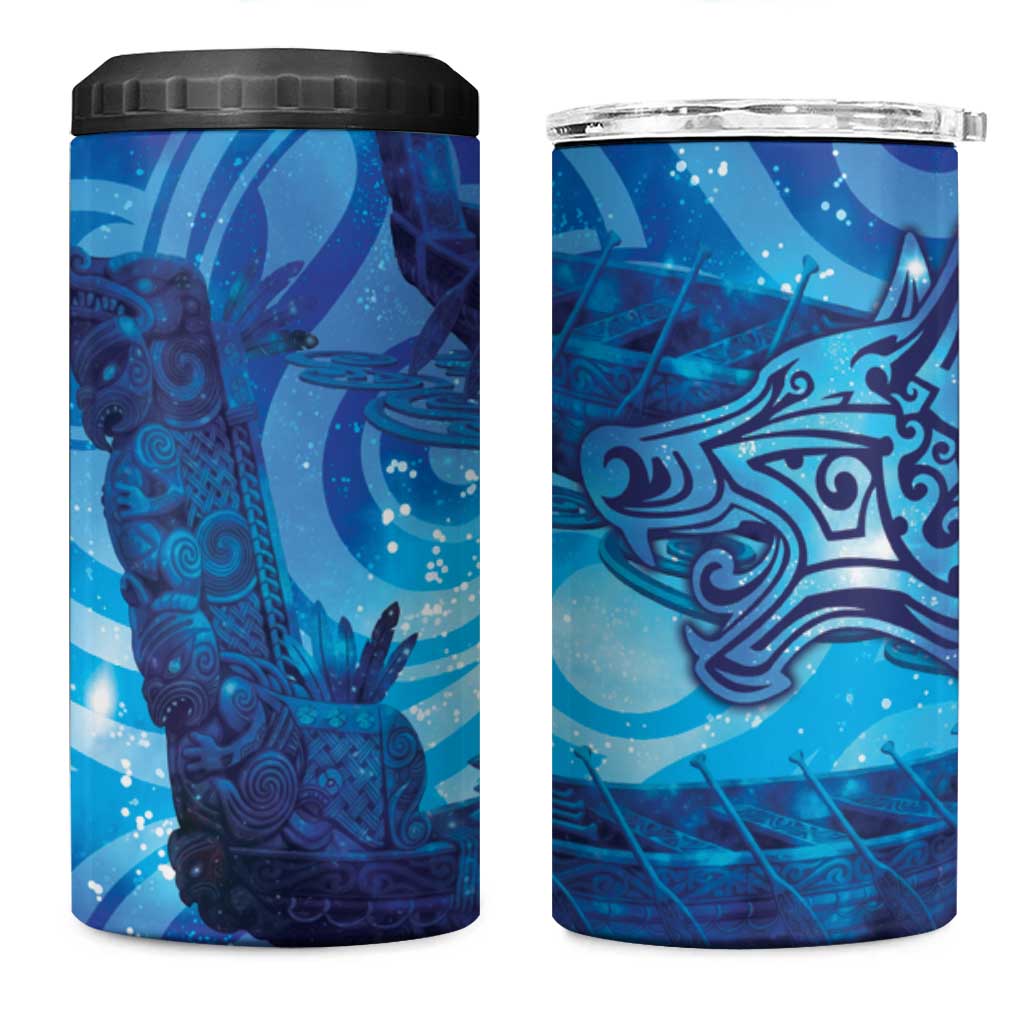 Kuri New Zealand Matariki 4 in 1 Can Cooler Tumbler Aotearoa Dog Waka Maori New Year Galaxy Vibes