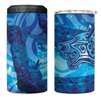 Kuri New Zealand Matariki 4 in 1 Can Cooler Tumbler Aotearoa Dog Waka Maori New Year Galaxy Vibes LT14 One Size: 16 oz Blue - Polynesian Pride