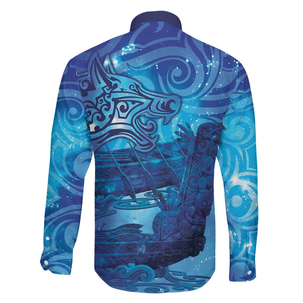 Kuri New Zealand Matariki Family Matching Long Sleeve Bodycon Dress and Hawaiian Shirt Aotearoa Dog Waka Maori New Year Galaxy Vibes LT14 - Polynesian Pride