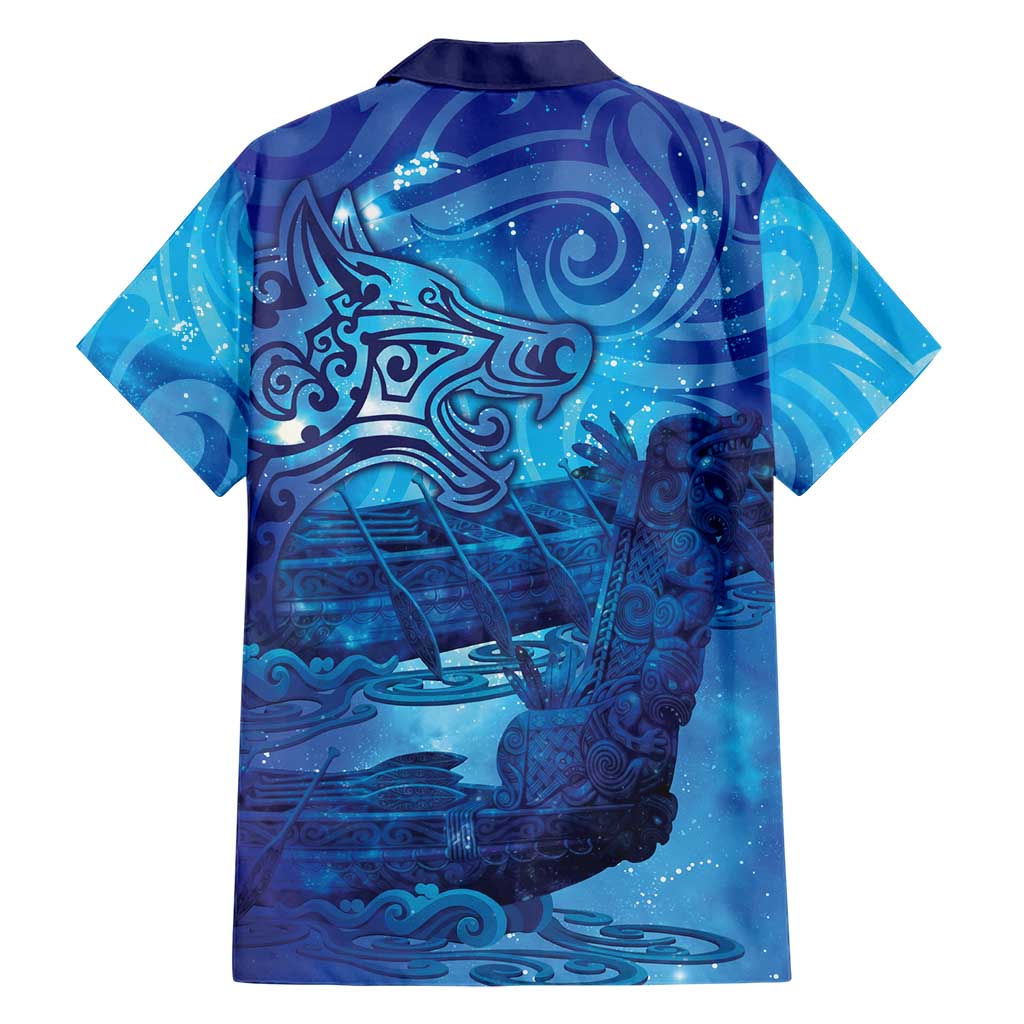 Kuri New Zealand Matariki Family Matching Short Sleeve Bodycon Dress and Hawaiian Shirt Aotearoa Dog Waka Maori New Year Galaxy Vibes LT14 - Polynesian Pride