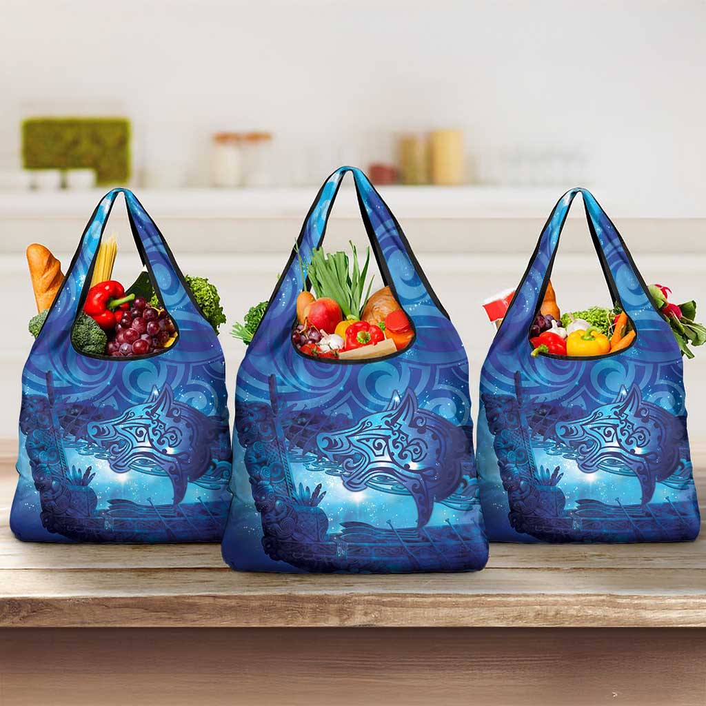Kuri New Zealand Matariki Grocery Bag Aotearoa Dog Waka Maori New Year Galaxy Vibes