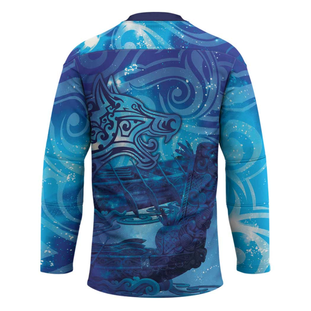 Kuri New Zealand Matariki Hockey Jersey Aotearoa Dog Waka Maori New Year Galaxy Vibes