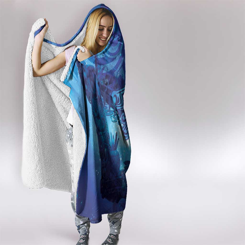 Kuri New Zealand Matariki Hooded Blanket Aotearoa Dog Waka Maori New Year Galaxy Vibes
