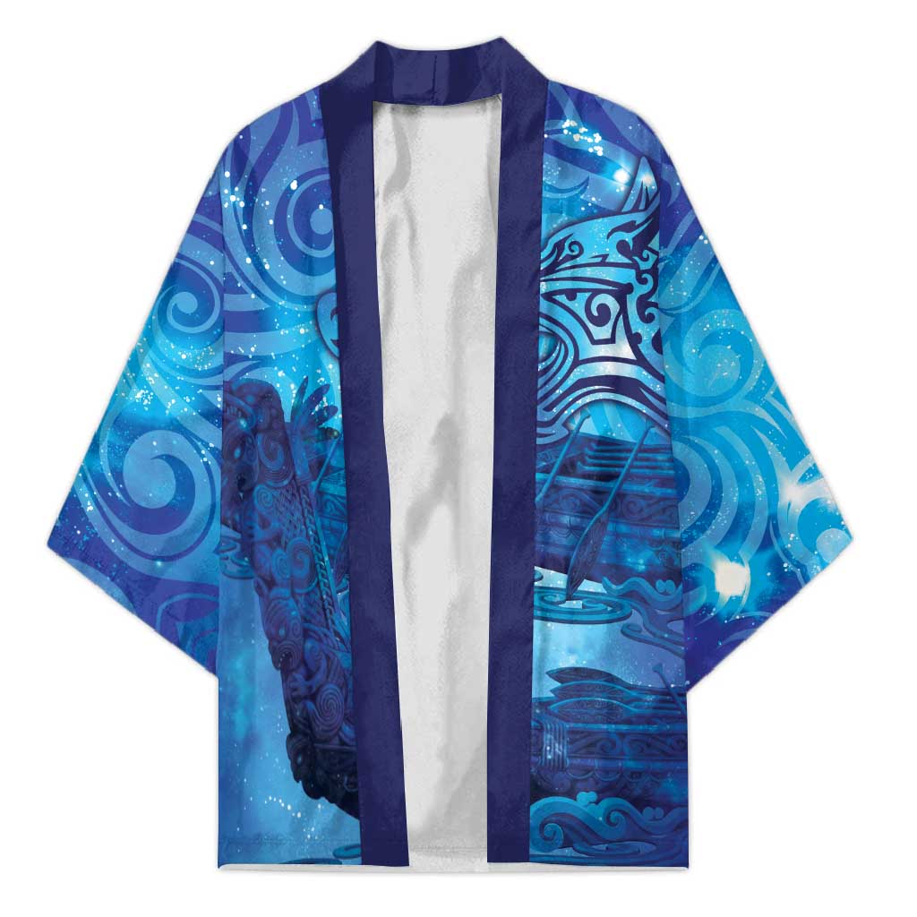 Kuri New Zealand Matariki Kimono Aotearoa Dog Waka Maori New Year Galaxy Vibes LT14 Unisex Blue - Polynesian Pride