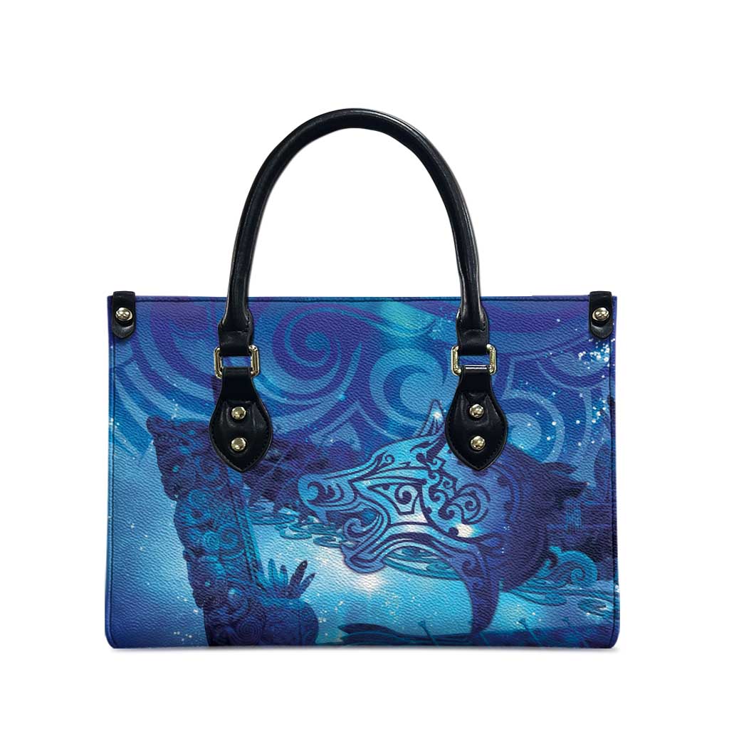 Kuri New Zealand Matariki Leather Bag Aotearoa Dog Waka Maori New Year Galaxy Vibes LT14 - Polynesian Pride