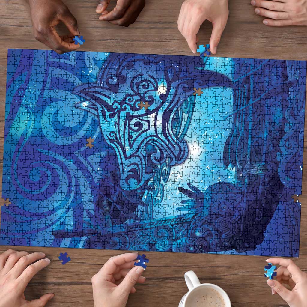 Kuri New Zealand Matariki Puzzle Aotearoa Dog Waka Maori New Year Galaxy Vibes LT14 - Polynesian Pride