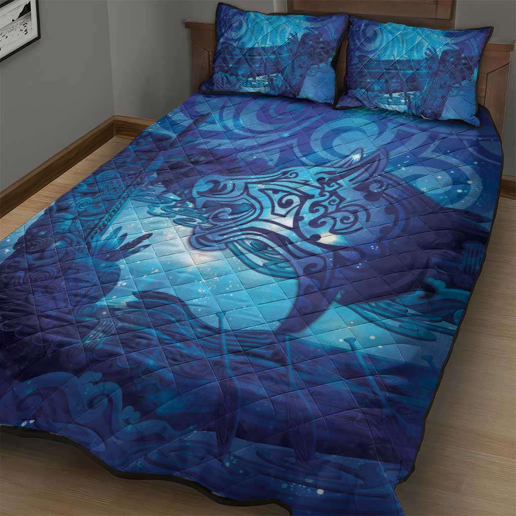 Kuri New Zealand Matariki Quilt Bed Set Aotearoa Dog Waka Maori New Year Galaxy Vibes LT14 - Polynesian Pride