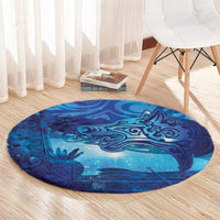 Kuri New Zealand Matariki Round Carpet Aotearoa Dog Waka Maori New Year Galaxy Vibes LT14 - Polynesian Pride
