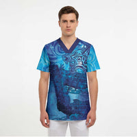 Kuri New Zealand Matariki Scrub Top Aotearoa Dog Waka Maori New Year Galaxy Vibes LT14 - Polynesian Pride