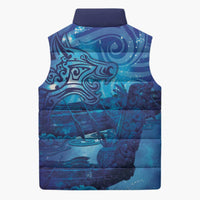 Kuri New Zealand Matariki Sleeveless Puffer Jacket Aotearoa Dog Waka Maori New Year Galaxy Vibes LT14 - Polynesian Pride