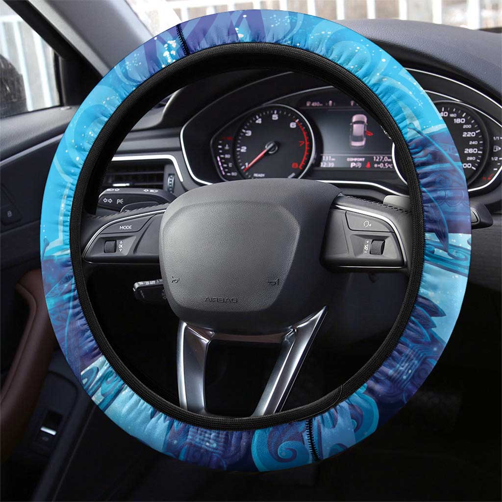 Kuri New Zealand Matariki Steering Wheel Cover Aotearoa Dog Waka Maori New Year Galaxy Vibes