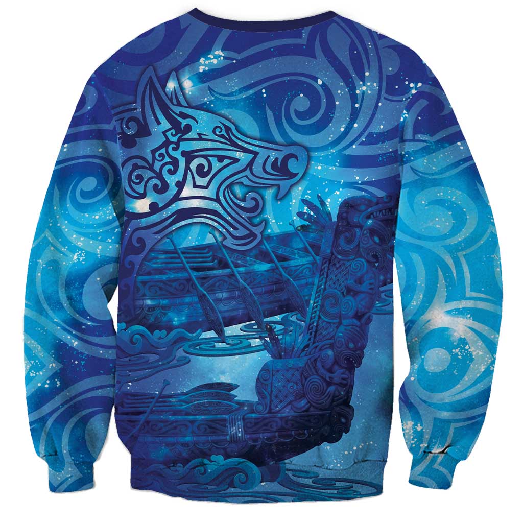 Kuri New Zealand Matariki Sweatshirt Aotearoa Dog Waka Maori New Year Galaxy Vibes LT14 - Polynesian Pride