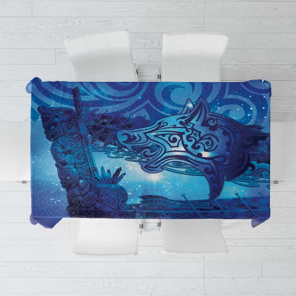 Kuri New Zealand Matariki Tablecloth Aotearoa Dog Waka Maori New Year Galaxy Vibes