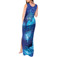 Kuri New Zealand Matariki Tank Maxi Dress Aotearoa Dog Waka Maori New Year Galaxy Vibes