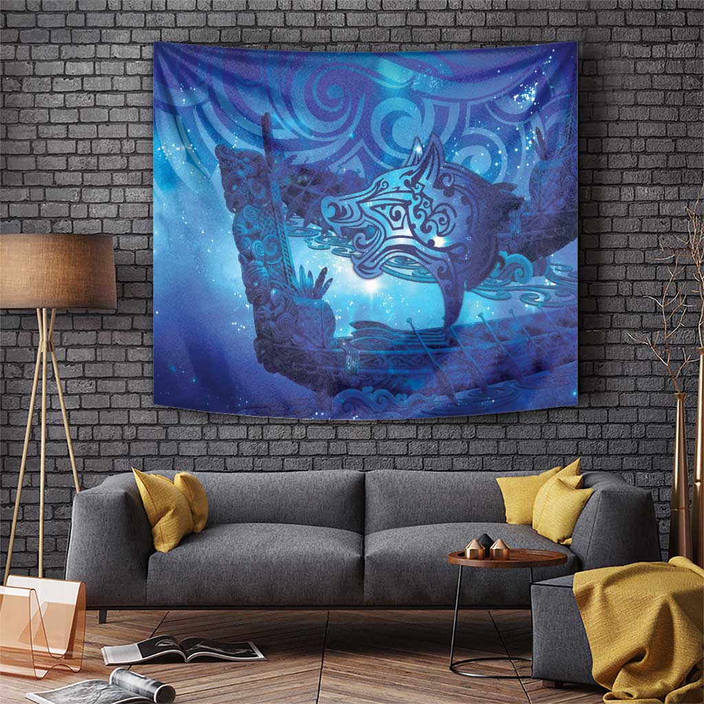 Kuri New Zealand Matariki Tapestry Aotearoa Dog Waka Maori New Year Galaxy Vibes LT14 Blue - Polynesian Pride