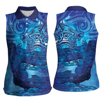 Kuri New Zealand Matariki Women Sleeveless Polo Shirt Aotearoa Dog Waka Maori New Year Galaxy Vibes LT14 - Polynesian Pride