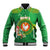 Personalized Manu'a Cession Day Baseball Jacket Tropical Flowers With Polynesian Pattern