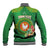 Personalized Manu'a Cession Day Baseball Jacket Tropical Flowers With Polynesian Pattern