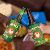 Personalized Manu'a Cession Day 4 in 1 Can Cooler Tumbler Tropical Flowers With Polynesian Pattern LT14 - Polynesian Pride