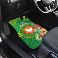 Personalized Manu'a Cession Day Car Mats Tropical Flowers With Polynesian Pattern LT14 - Polynesian Pride