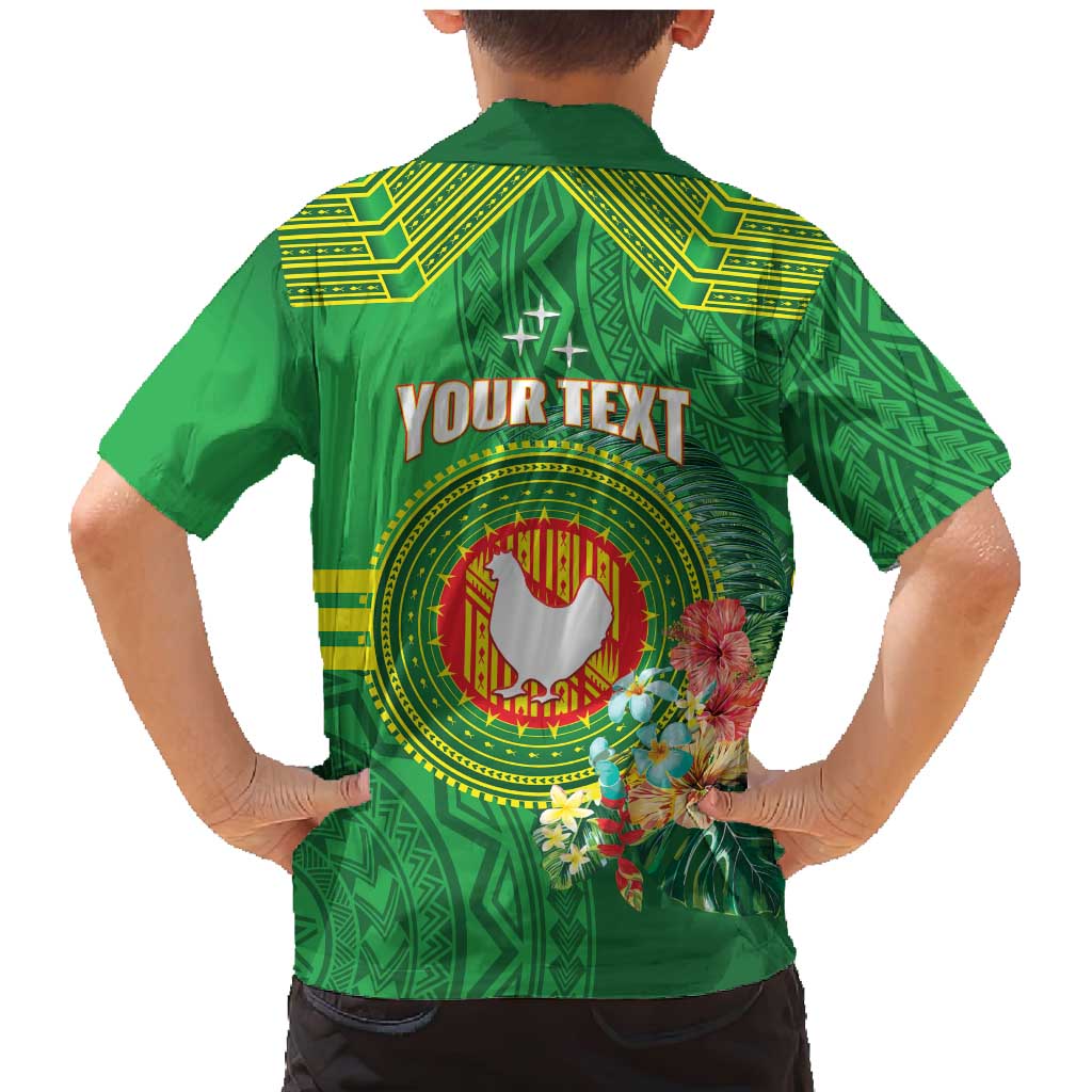 Personalized Manu'a Cession Day Family Matching Mermaid Dress and Hawaiian Shirt Tropical Flowers With Polynesian Pattern