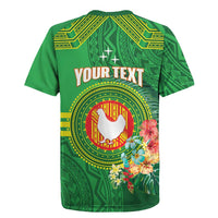 Personalized Manu'a Cession Day Rugby Jersey Tropical Flowers With Polynesian Pattern LT14 - Polynesian Pride
