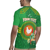Personalized Manu'a Cession Day Rugby Jersey Tropical Flowers With Polynesian Pattern LT14 - Polynesian Pride