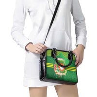 Personalized Manu'a Cession Day Shoulder Handbag Tropical Flowers With Polynesian Pattern