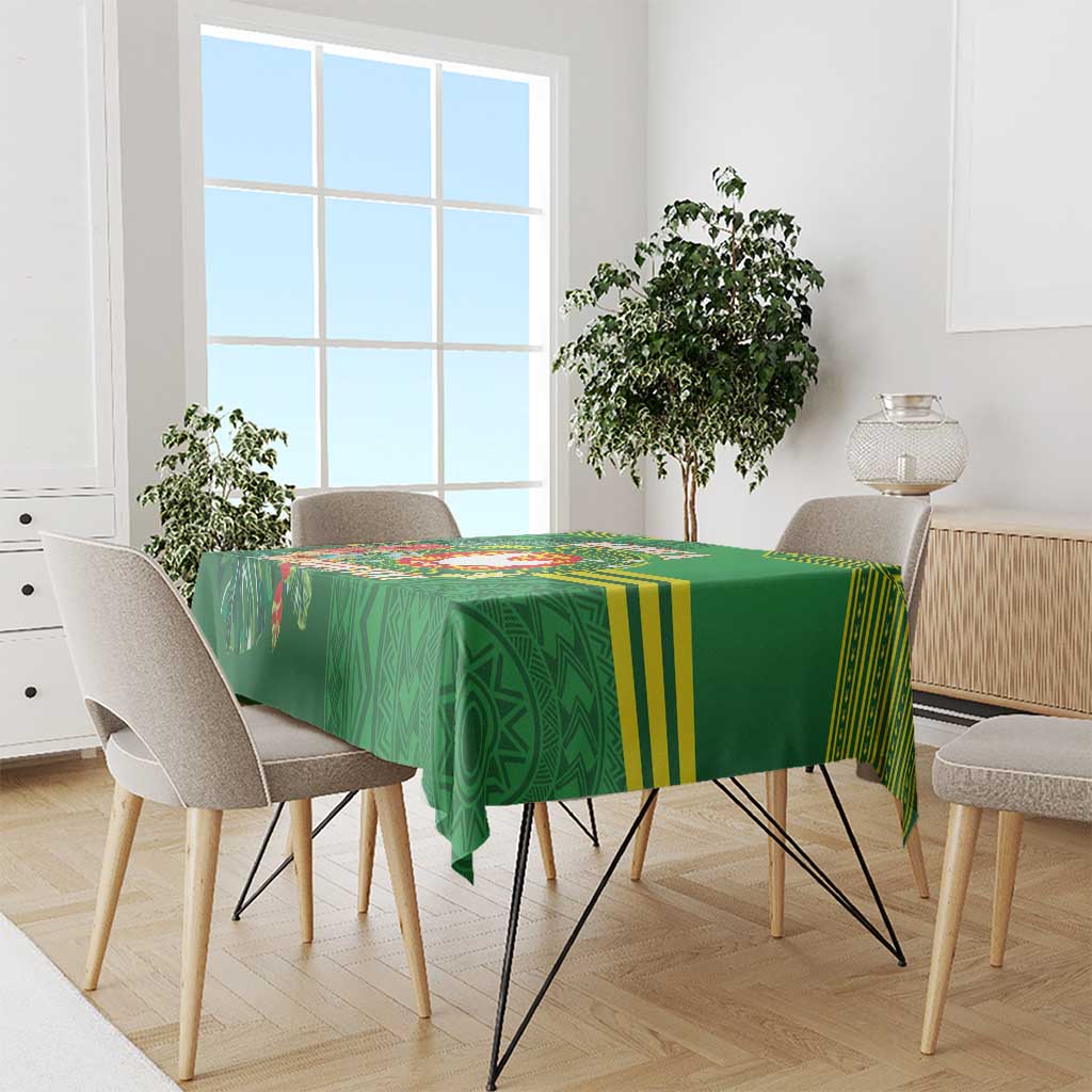 Personalized Manu'a Cession Day Tablecloth Tropical Flowers With Polynesian Pattern LT14 - Polynesian Pride